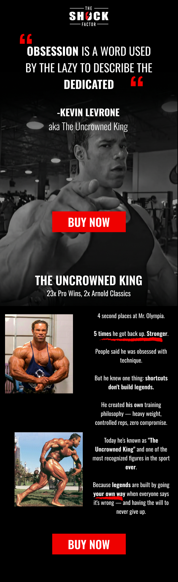 Athlete story campaign email designed by RAW